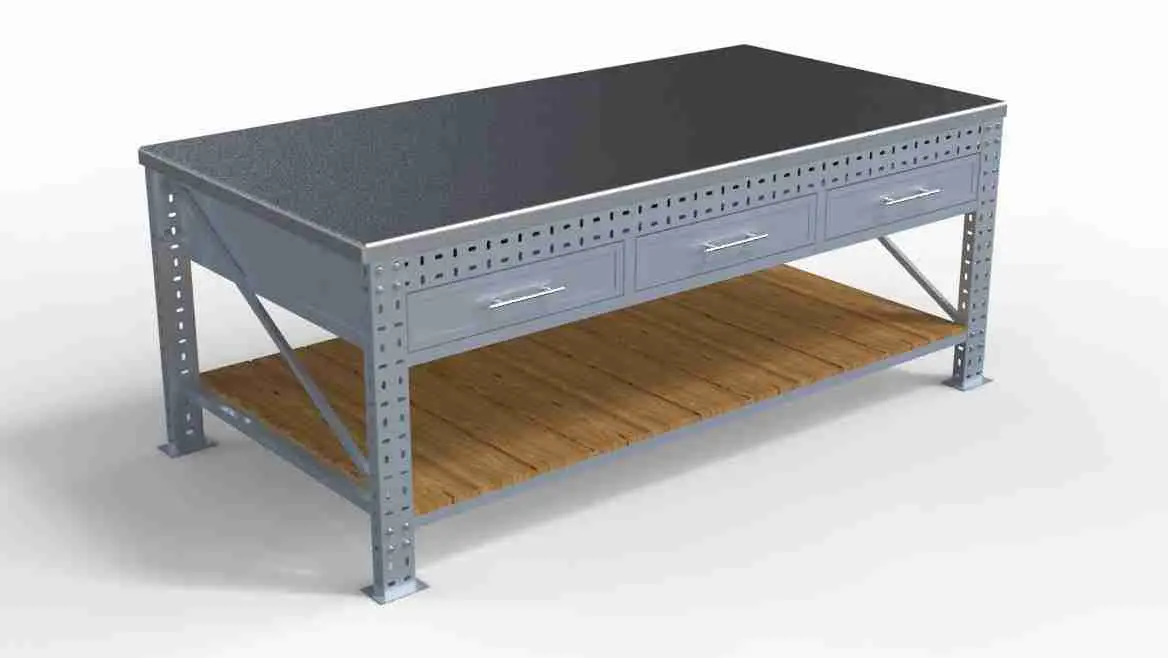 Mesa de trabajo industrial para taller