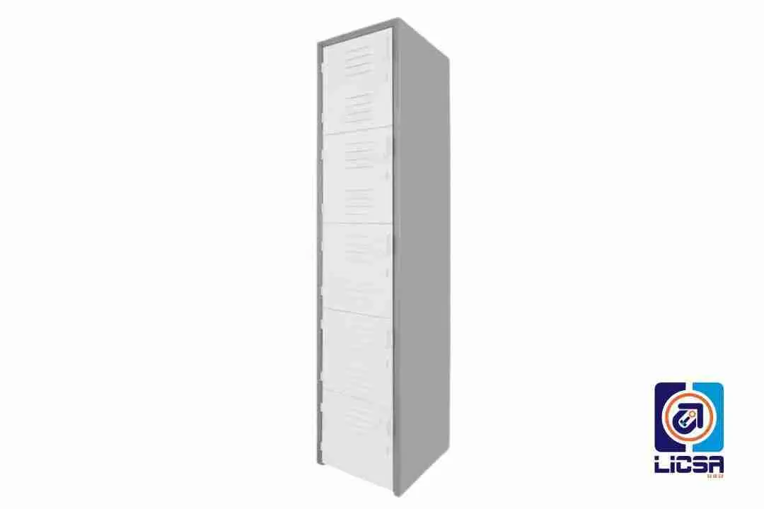 Lockers metálicos duales grandes con compartimentos de distinto tamaño