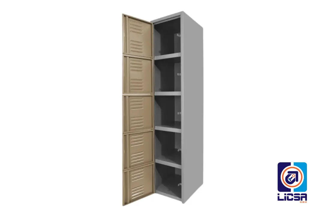 Lockers metálicos duales compactos para áreas limitadas