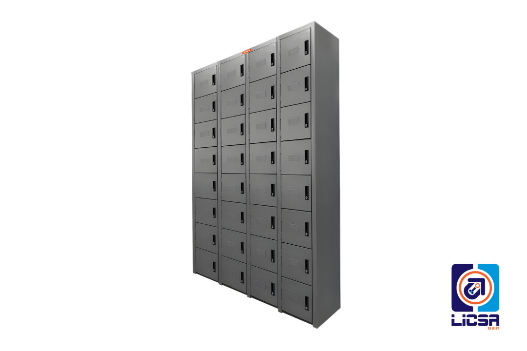Lockers para celulares con múltiples compartimentos