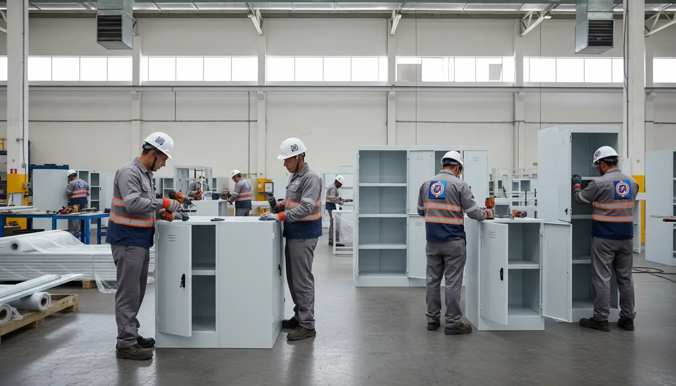 Trabajadores de LICSA fabricando soluciones metálicas